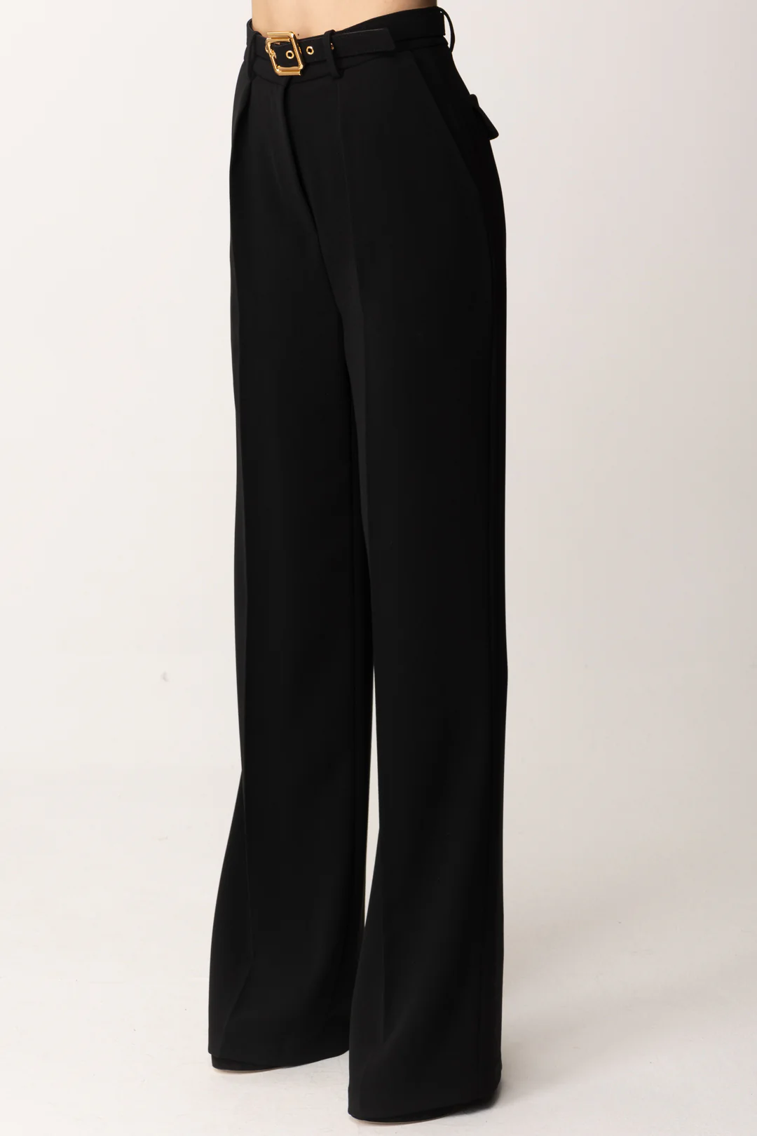 Pantaloni In Crepe con Cintura In Tinta - Image 4