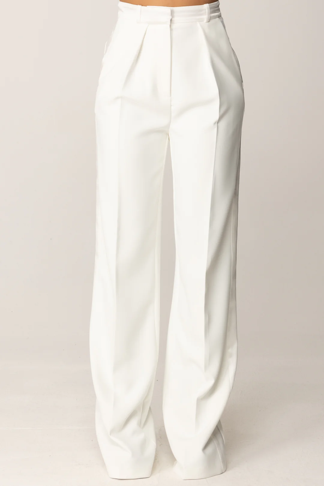 Pantaloni In Crêpe con Dettagli Smoking In Satin - Image 3