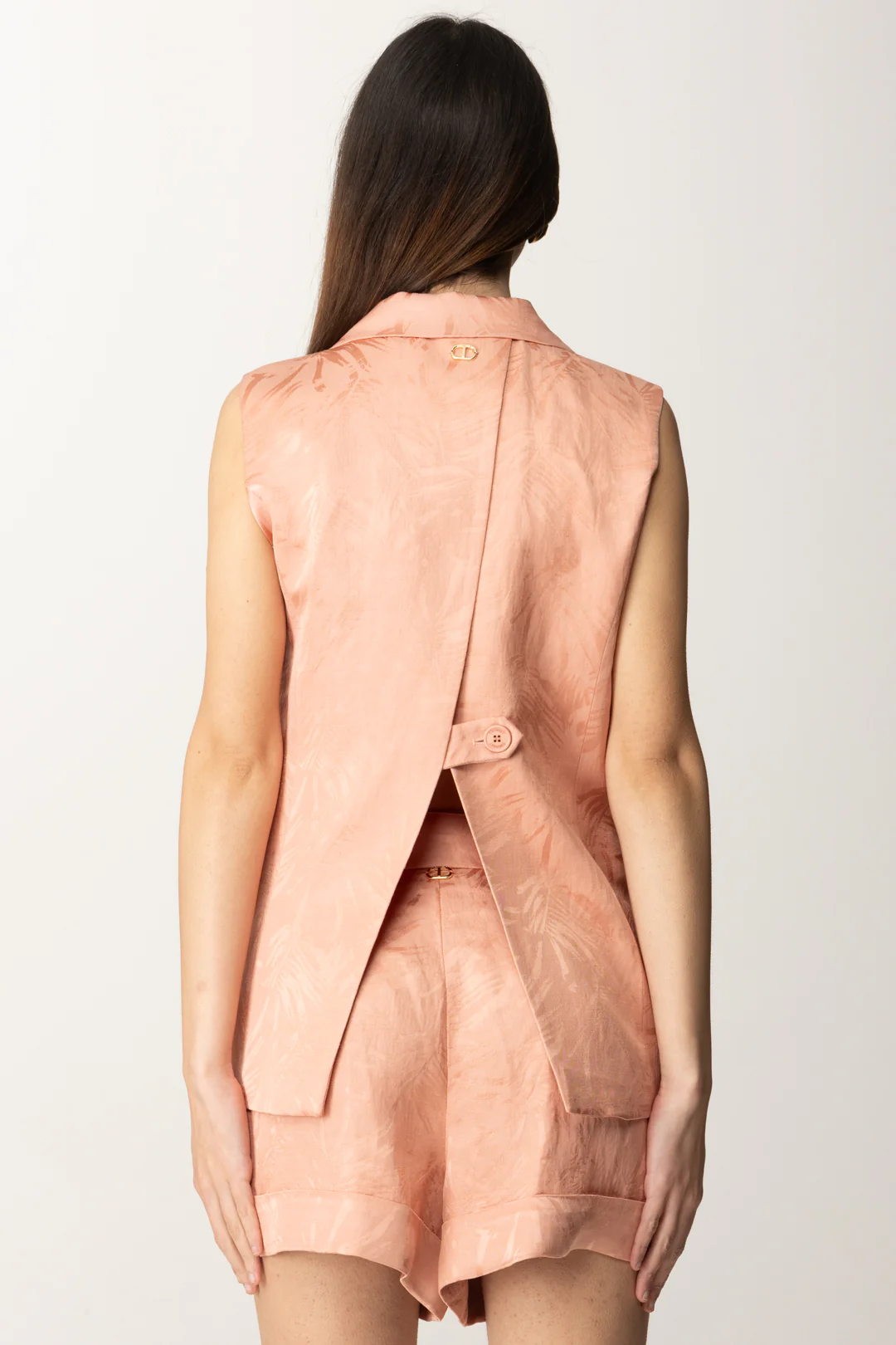 Gilet Lungo con Pattern Tropicale - Image 5